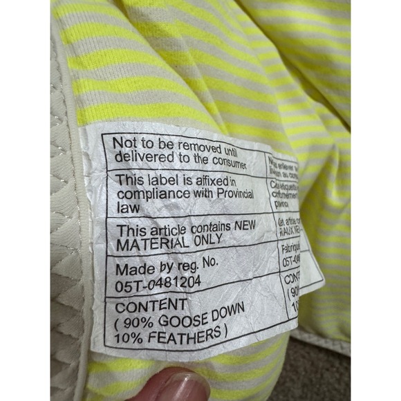 Lululemon What The Fluff Scarf Polar Cream Slope Stripe Down Fill Hidden Pocket - Picture 11 of 13